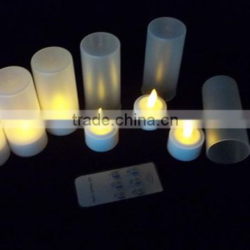 Mini tealight candle in clear plastic cups