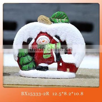 Ceramic Christmas House With Apple Shaped