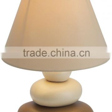 living room lamp table lamp 3pc ceramic base gradually varied gery color textile shade desk lamp