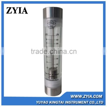 Zyia 300LPM stainless steel water acrylic flow meter, acrylic water rotameter/gas flow meter