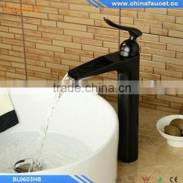 Oil Rubbed Bronze Finish Single Handle Single Hole Bathroom Waterfall Basin Mixer Vessel Faucet Tap                        
                                                Quality Choice