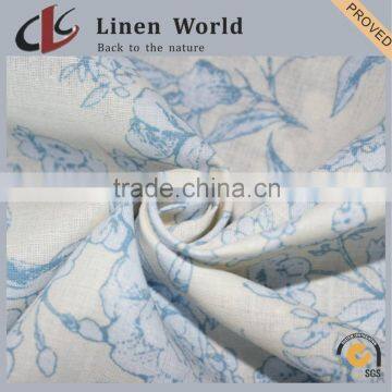 317 Interwoven Garment Use Printed Linen Cotton Fabric
