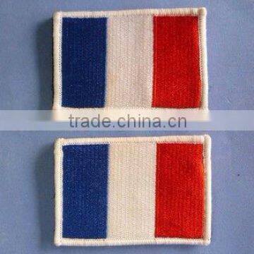 embroidery French national flag patch