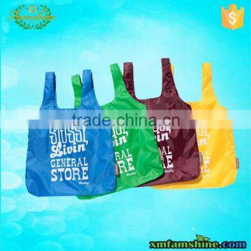 reuseable promotional foldable nylon shopping bags