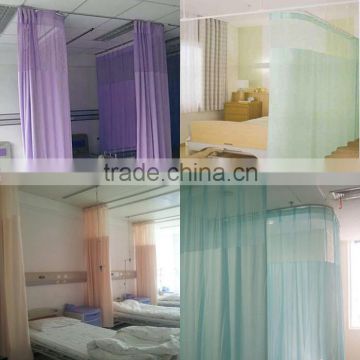 Hot sale 100%polyester flame retardant woven plain hospital curtain
