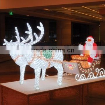 Santa Clause Christmas Figure Motif Light Acrylic Led Horse Lights