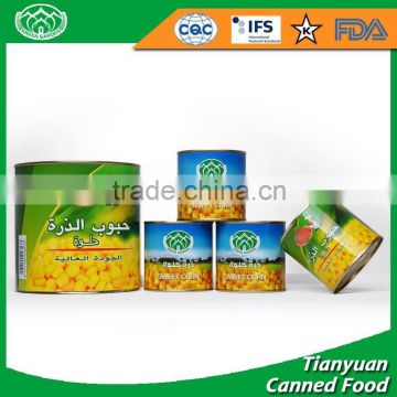 NO GMO Canned Sweet Corn 340g 400g 425g 2500g 2840g 3000g