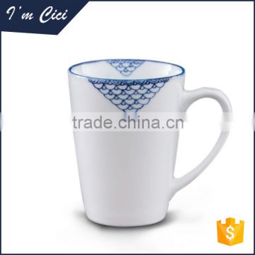 Europe pure design white ceramic mug CC-C020
