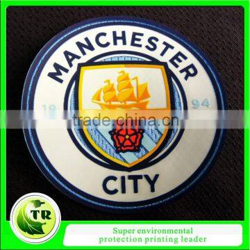 Silicone heat transfer badges for soccer team jersey