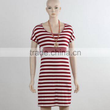 F5S40355 Women Stripe fashion Dress 2016 Summer