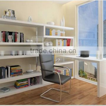 white simple practical home office computer desk