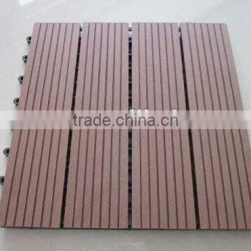 interlocking DIY wood plastic flooring tiles