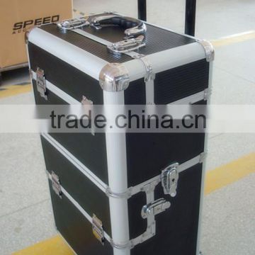 ABS trolley case with drawers,pilot case trolley with EVA inner,luggage trolley cases