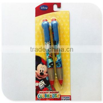 school stationery ballpen, custom cartoon plastic pen
