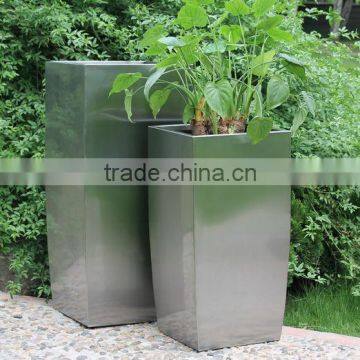 fashion design stainless steel bonsai container and flowers pots