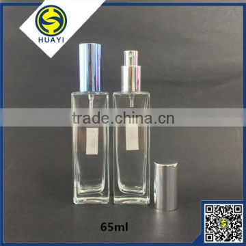 High Quality Fancy 65ml Clear Glass Perfume Bottles Stoppers