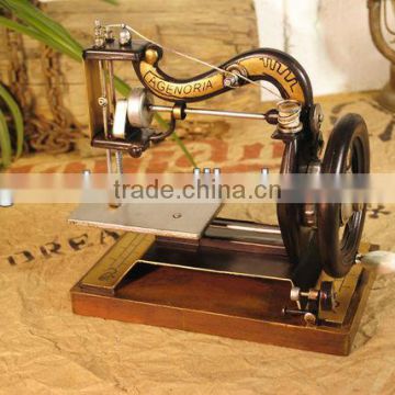 Antique sewing machine metal model imitation with paint