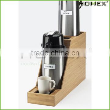 Bamboo Condiment & Bar Caddy Coffee Machine Stand Homex BSCI/Factory