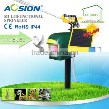 Aosion PIR Motion Activated Sprinkler Garden Animal Repeller with 360 Degree Rotation Detachable Solar Panel