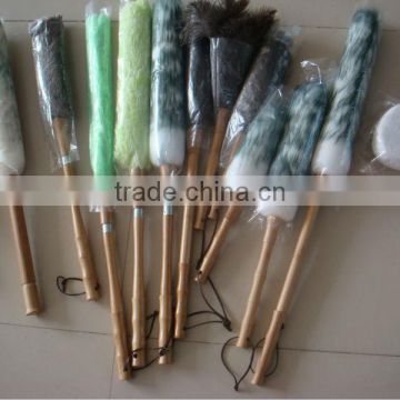 Lambswool Wool Duster with handle ,with bamboo handles