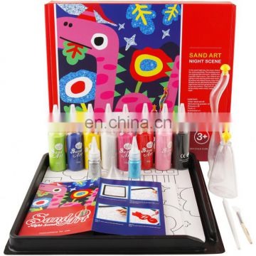 China factory night scene sand art painting kits for kids