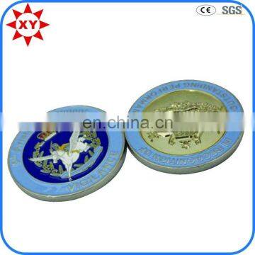 soft enamel 3d engraved logo coin supplier China