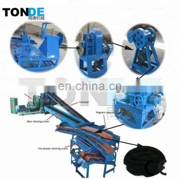 High efficiency tire recycling machinery used car tire shredder for sale