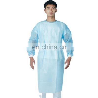 Cheap Non woven Liquid Resistant EN 13795 Disposable Hospital Gowns