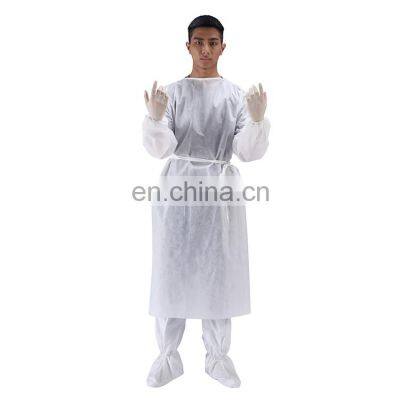 Disposable Medical White Blue Isolation Gowns Level 1 2 3 Isolation Safety Coverall Suit Gown