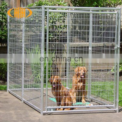 China 2020 hot dip galvanized big wire mesh dog kennel metal dog cage outdoor dog kennel