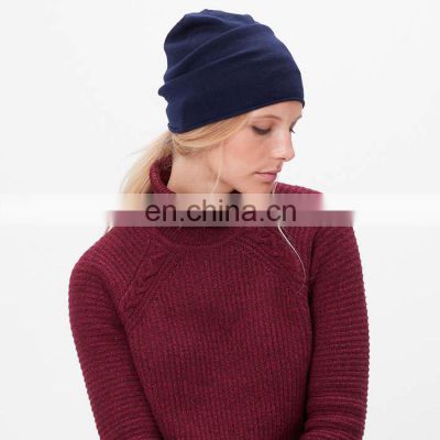 Women Merino Wool Custom Knit Beanie