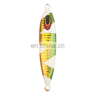 2021 New 80g/100g /130g  salt water luminous Sinking Hard Fishing Slow  pitch jigging Lure