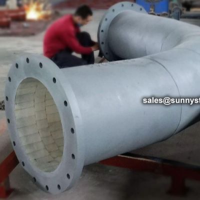 Mining Slurry Conveying Pipe Lined With Alumina Ceramic Tile Liner