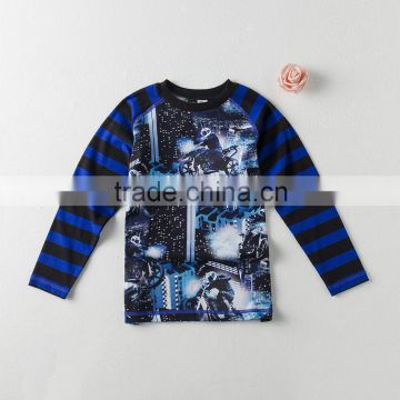 boys t-shirt with all over printing, 95%cotton 5%spandex high quality