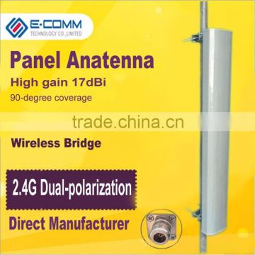 Hot sale!!2.4Ghz Outdoor high-gain17dBi dual polarization directional Mimo panel antenna with N female for wireless WIFI