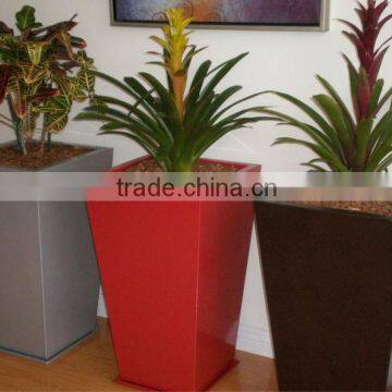 Audemar 2mm Thick Tapered Aluminium Big Flower Pot With Powder Coating Treatment