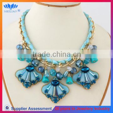 POPULAR BLUE STONE SERIES handmade ribbon necklace