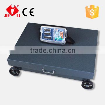 1 ton Electronic Price Computing Floor Scale with Wheels