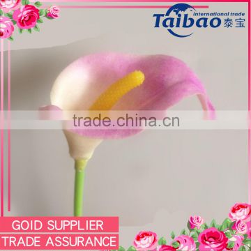 Made hand decoration indoor and outdoor pink real touch callas