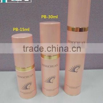 plastic pink cosmetic airless pump bottle 15ml 20ml 30ml 50ml