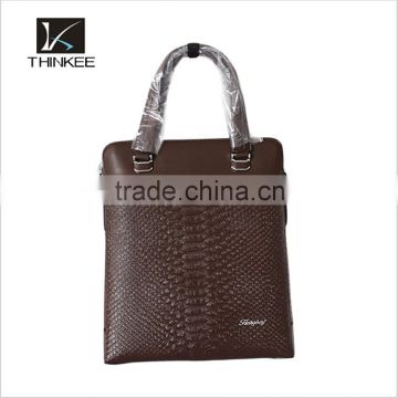 Premium Leather Men's Handbag Dark Leather Business Briefcase
