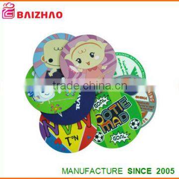 whosale Custom transparent soft pvc coaster,clear cup mat ,cup coaster with CMYK print coaster