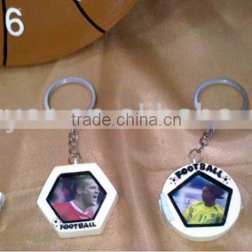 resin polystone football photo frame keychain for souvenir and promotion