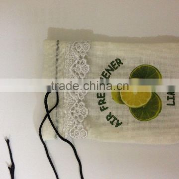 Printed Cotton Drawstring bags , Macrame Drawstring bags ,