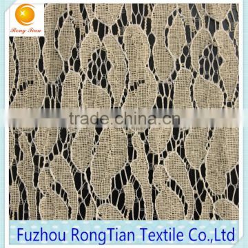 Cheap knitted cotton nylon cord lace fabric for dress