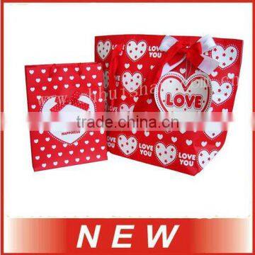 Promotional Customized Paper Bag, Trendy valentine paper bag