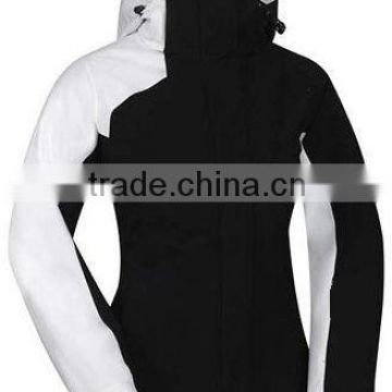 New designed styles black and white women's ski jacket