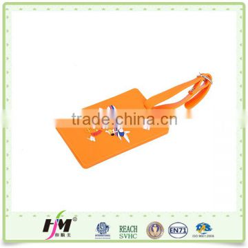 Factory made quality standard size pvc luggage tag