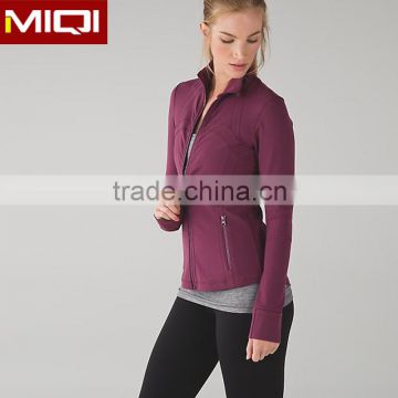 2016 hot sale high quality sports jacket custom wholesale fitness wear women yoga jackets