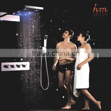 Bathroom Accessories Hydro Power waterfall rainfall led rain shower set